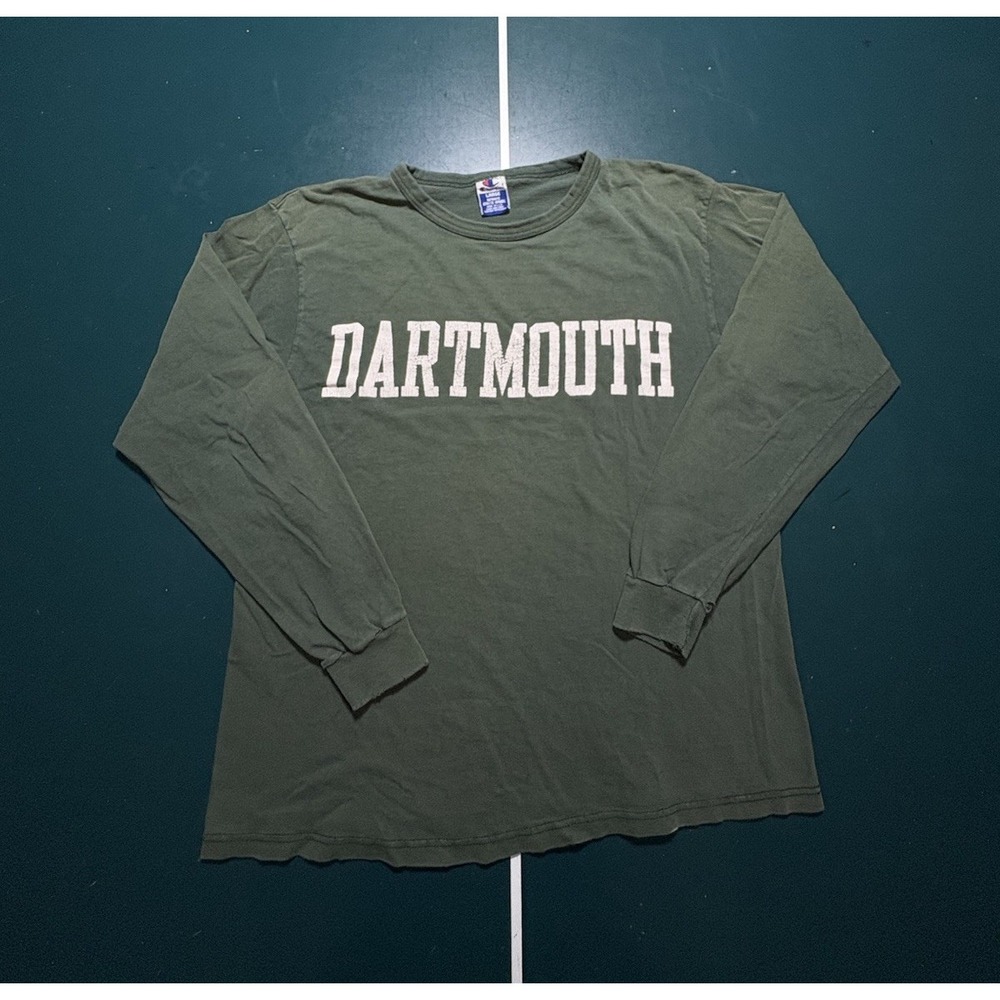 Vintage 90s Champion Dartmouth College Long Sleeve T-Shirt Men's Large Green USA